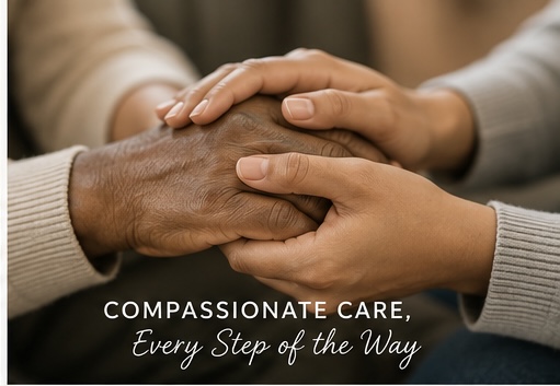 Compassionate care — supportive hands holding
